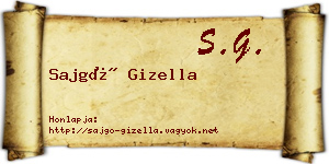 Sajgó Gizella névjegykártya