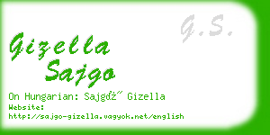 gizella sajgo business card